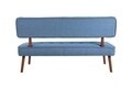 Canapea fixa Westwood Loveseat, Zeon, 2 locuri, 140x64x78 cm, lemn, albastru