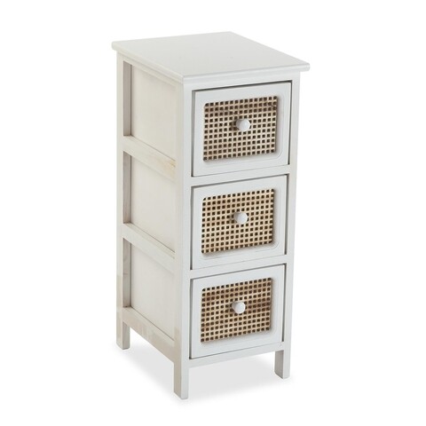 Organizator pentru baie cu 3 sertare Glenn, Versa, 32x26x63 cm, lemn