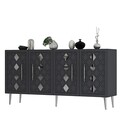 Consola, Olivia, Dome KB150, Antracit / Argintiu