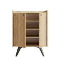 Dulap multifunctional, Mod Design, Seul, 70x40x91.5 cm, Stejar / Negru