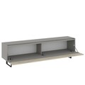 Comoda TV, Inarch, Sign, Gri / Travertin