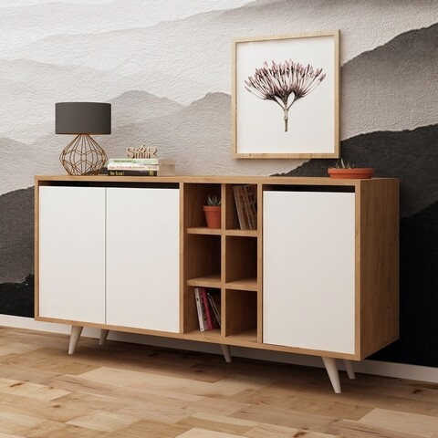 Bancheta cu spatar, Vina 1048-2, Vella, Dark Blue, White, 110x40x85 cm 1048-2