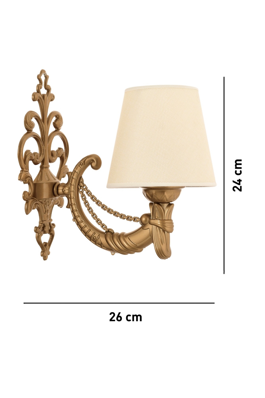 Aplica de perete, Opviq, 390FLH2347, Crem / Aur - view 4