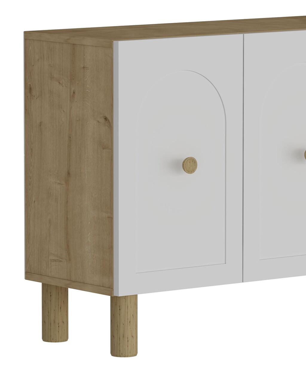 Consola, Hanah Home, Elle, 150x75x30 cm, PAL , Maro, Alb - view 5