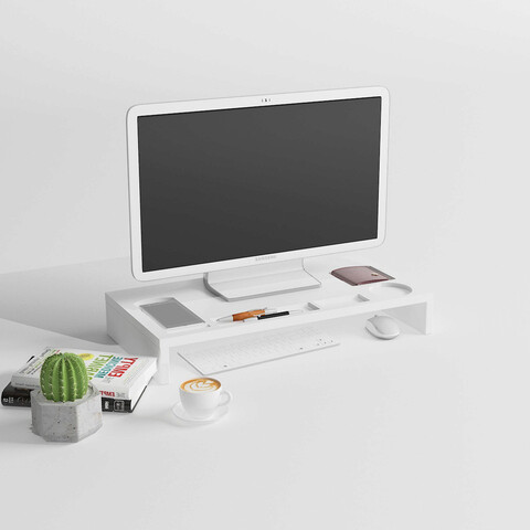 Masuta laptop, Lagomood, Lagomood Luna, 60x11x30cm, Alb 60x11x30cm imagine noua 2022