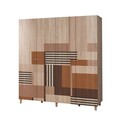 Dulap pentru haine, Vella, Loni 4 -908, 180x192x52 cm, PAL, Sonomo
