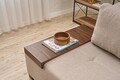 Canapea extensibila 3 locuri, Balcab Home, 825BLC4312, Lemn, Crem