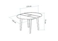 Set masă și scaune extensibile, Vella, Vina 0701, PAL, Alb/Gri
