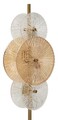 Lampadar Osaka, Mauro Ferretti, 4 x E14, 40W, 30x30x164 cm, fier/sticla, auriu/maro/transparent