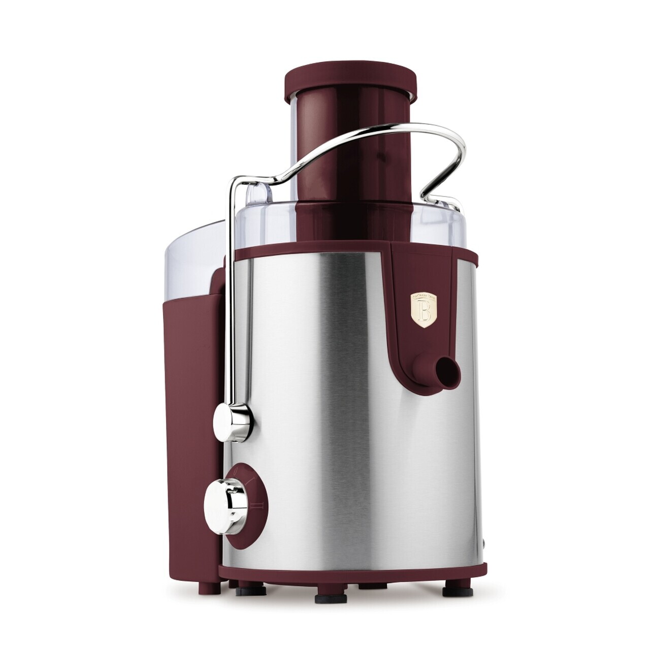 Storcator de fructe Berlinger Haus, Leonardo, 500W, 600 ml, inox, visiniu mat/argintiu - imagine 9