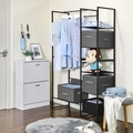 Set 3 cutii depozitare, Songmics, 40x30x25 cm, pliabile, carton/material netesut, gri