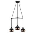 Lustra, Opviq, 892OPV1759, Fier, Negru/Cupru