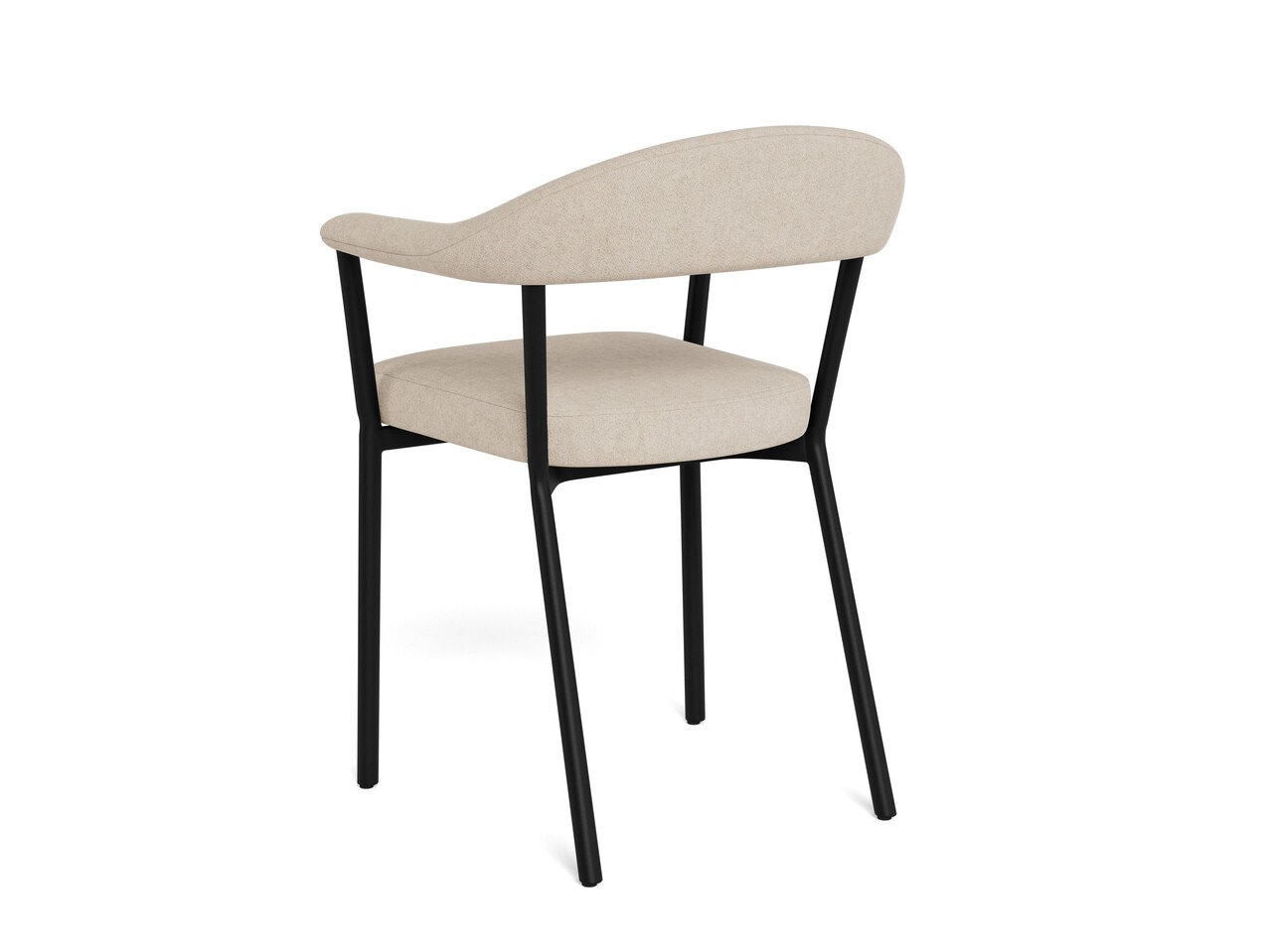 Scaun Vivi, Actona, 56x53x78 cm, poliester/otel, bej nisip - view 3