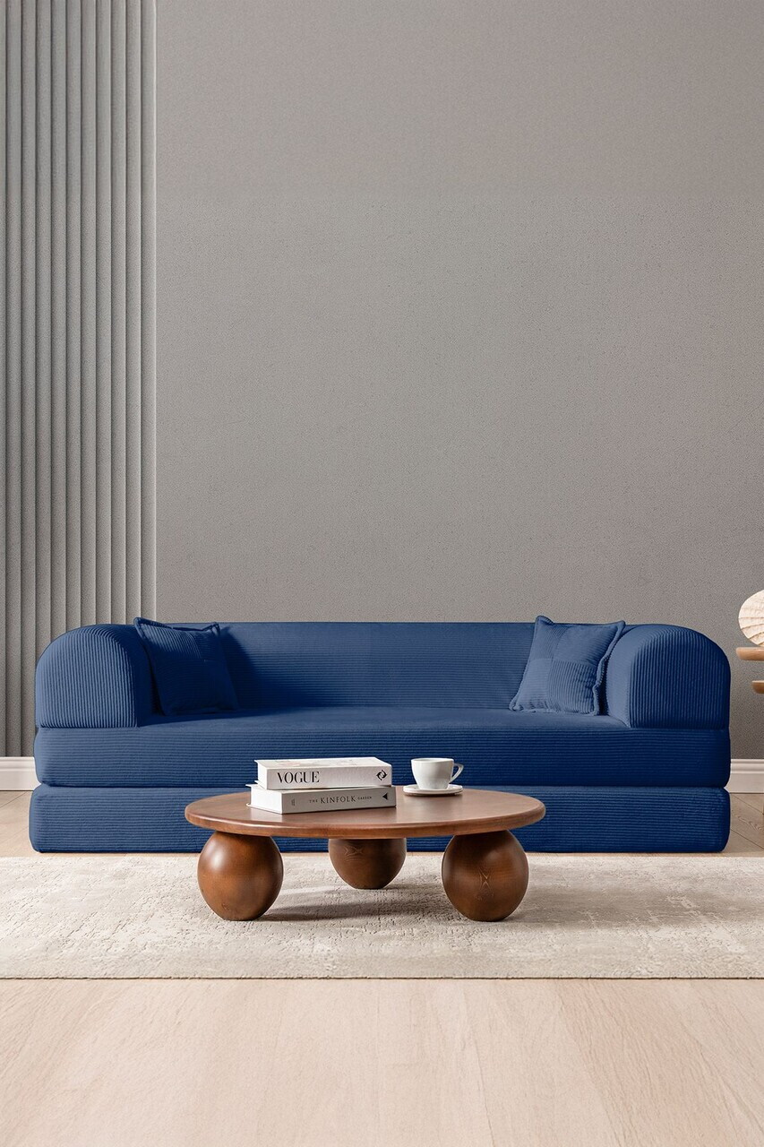 Canapea extensibila 3 locuri, Atelier del Sofa, 118FVL1303, Tesatura plus reiata, Albastru navy - view 2