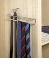 Organizator curele si cravate, Wenko, Tie, 36 x 5 x 4.5 cm, metal, gri