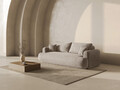 Canapea extensibila 3 locuri, Ella-193, Micadoni Home, 253x108x94 cm, tesatura structurata chenille, bej sand