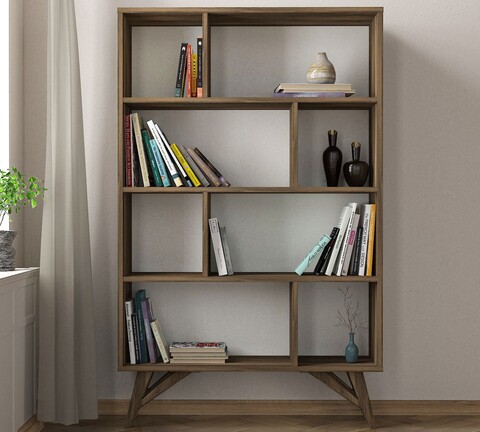 Biblioteca Flamingo, Tera Home, 90x25x143.6 cm, maro 90x25x143.6