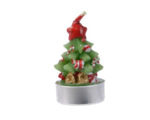 Set 6 lumanari Tree, Decoris, 9.3×6.6 cm, ceara, multicolor