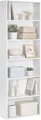 Biblioteca cu 6 rafturi, Scandinavian Style, Vasagle, 60x24x178.5 cm, PAL, alb
