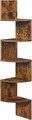 Raft de colt, Vasagle, 20x20x127.5 cm, PAL, maro rustic