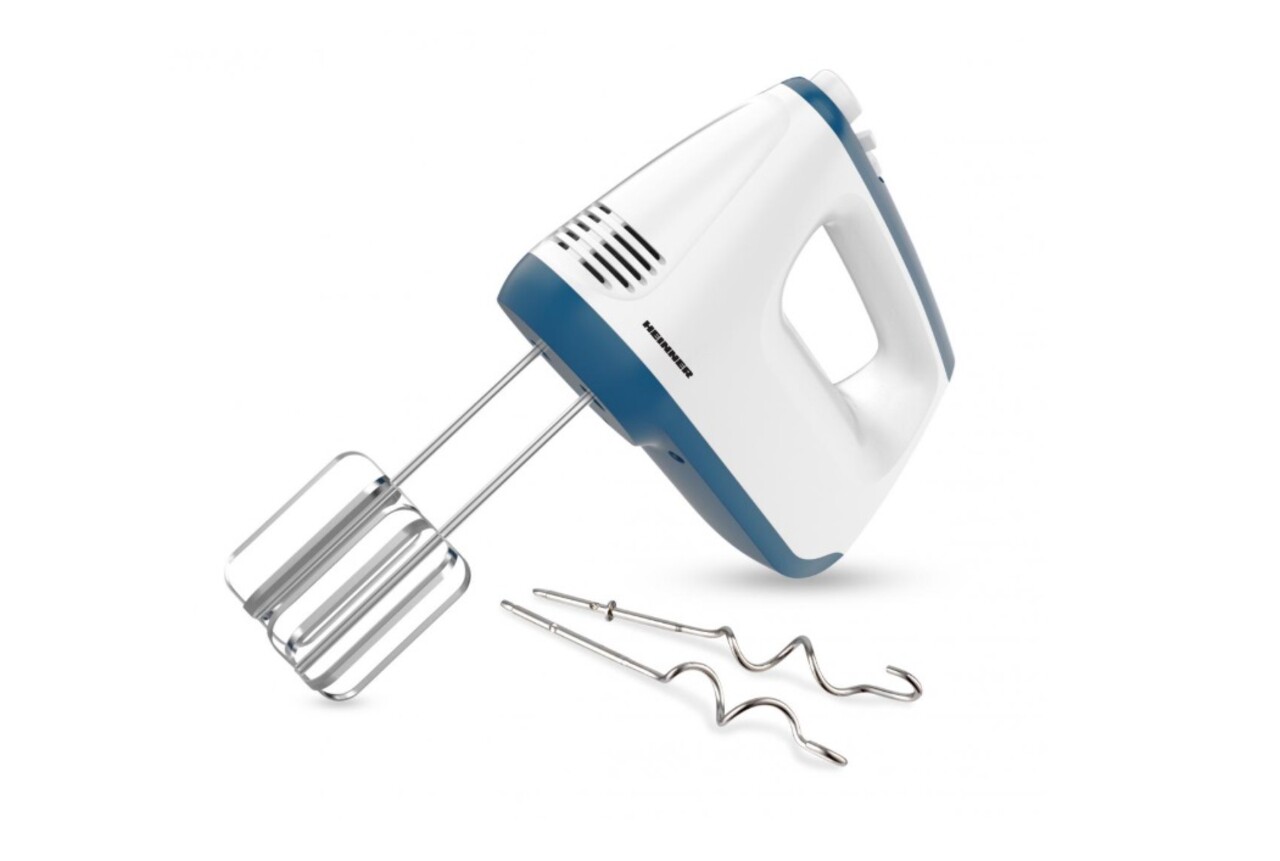 Mixer de mana Heinner, 400W, alb/albastru — imaginea 2