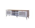 Comoda TV, Wolina, Calvin, 55x180x41 cm, MDF , Alb / Stejar