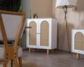 Bufet, Wolina, Bohem, 90x105x41 cm, MDF , Alb / Stejar