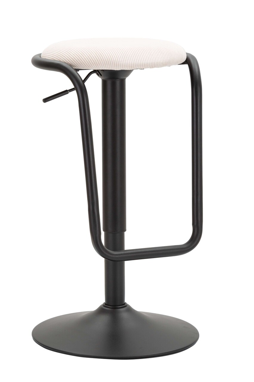 Scaun de bar Destiny, Mauro Ferretti, 41x61 cm, inaltime reglabila, fier/poliester, negru/alb - 1 | YEO