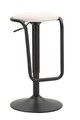Scaun de bar Destiny, Mauro Ferretti, 41x61 cm, inaltime reglabila, fier/poliester, negru/alb