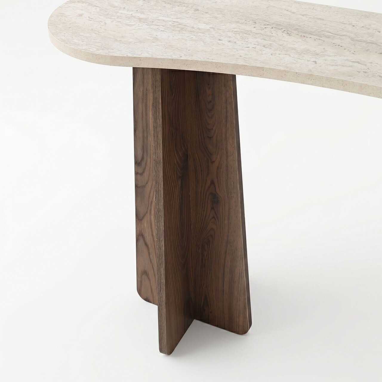 Consola, Hanah Home, Zen, 120x75x35 cm, PAL, Travertin / Nuc - view 7