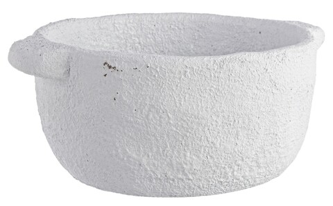 Ghiveci, ercolano, bizzotto, 25x20.7x9.5 cm, ciment, alb