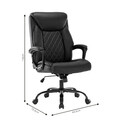 Scaun de birou Victory, Pakoworld, 64.5x72.5x118 cm, piele ecologica, maro