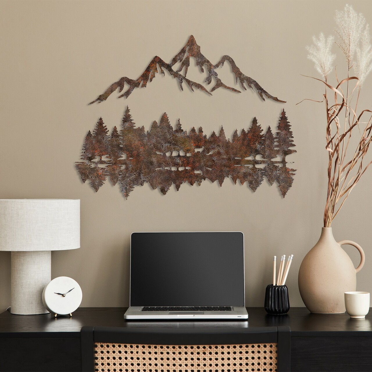 Decoratiune de perete, Rusty Landscape 2, Dimensiune: 51 x 70 cm, Maro antichizat - view 2