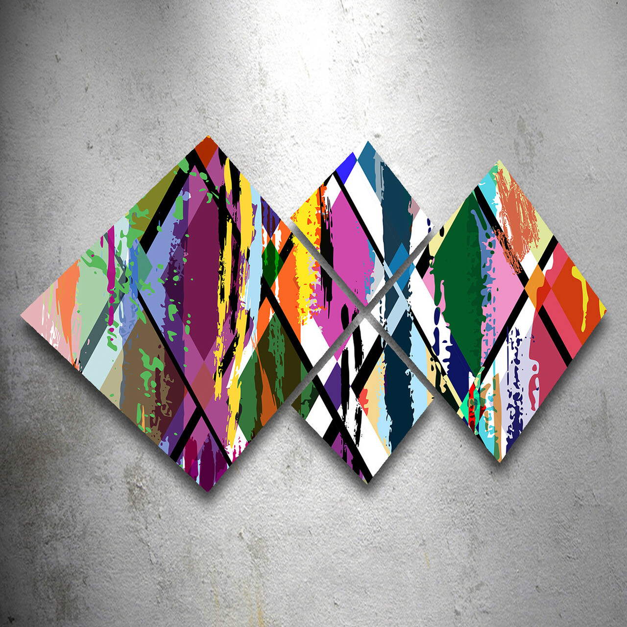 Set 4 tablouri decorative, 4MDF133483577, MDF, Imprimat UV, Multicolor - 1 | YEO