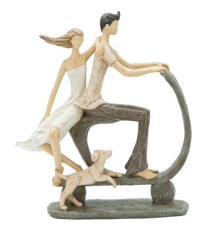 Decoratiune couple, mauro ferretti, 26.5x10.7x30 cm, polirasina, multicolor
