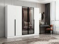 Dulap pentru haine, Hanah Home, Nisa, 225x210x52 cm, Alb