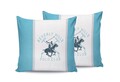Set 2 fete de perna, 60x60 cm, 100% bumbac ranforce, Beverly Hills Polo Club, BHPC 032, turcoaz