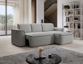 Coltar dreapta 4 locuri ELTAP, Ume, 287x190x88 cm, lemn/poliester, gri/gri inchis