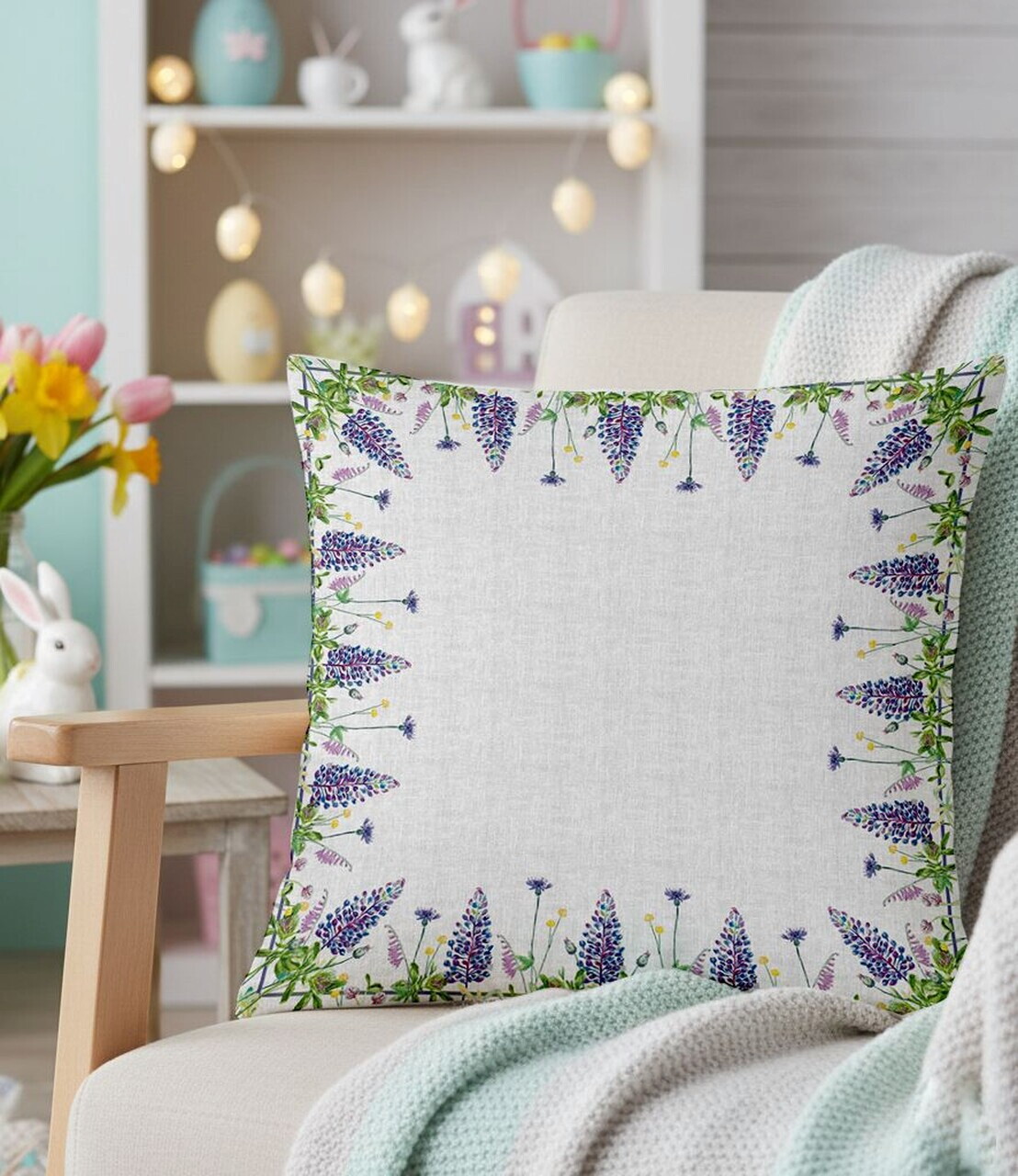 Husa de perna, Pillow 0002, 43x43 cm, Multicolor
