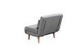 Canapea extensibilă cu 1 loc, Futon, 859FTN2330, Metal , Gri deschis