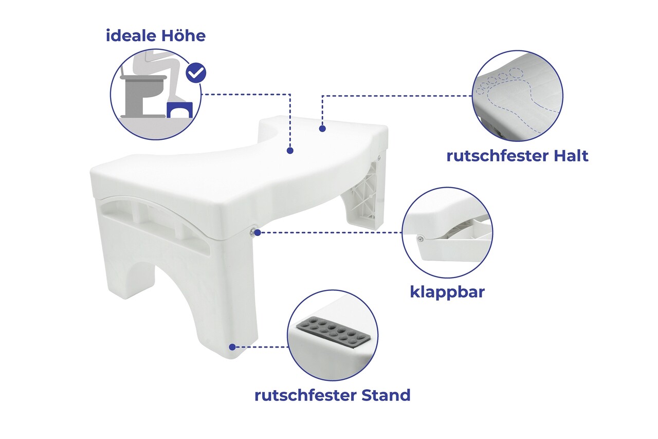 Scaunel Pliabil Pentru Baie Maximex, Foldable, 41x22x17 Cm, Polipropilena, Alb