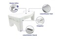 Scaunel pliabil pentru baie Maximex, Foldable, 41x22x17 cm, polipropilena, alb