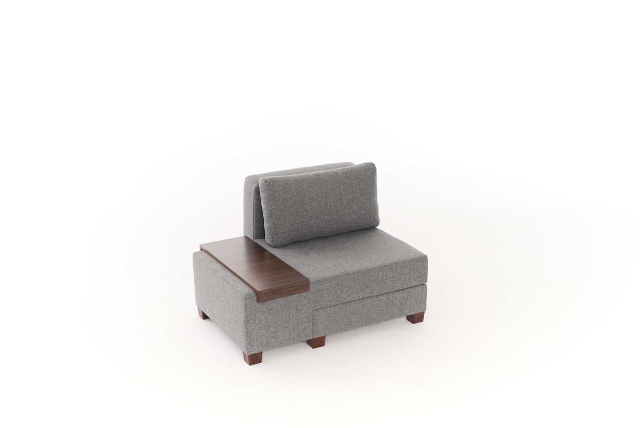 Fotoliu extensibil, Atelier del Sofa, 613LFS1134, Gri — imaginea 5