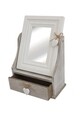 Cutie pentru bijuterii cu oglinda Heart, Bedora, lemn, alb