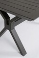 Masa extensibila pentru gradina/terasa Kenyon, Bizzotto, 180/240 x 100 x 76 cm, aluminiu, gri carbune