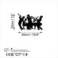 Decoratiune de perete, Musicians, Dimensiune: 50 x 33 cm, Negru
