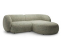 Coltar dreapta 2 locuri, Kate, Micadoni, 255x176x76 cm, tesatura structurata, verde muschi melanj