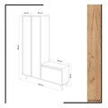 Cuier de perete, Mod Design, UTTA, 120x182x35 cm, Stejar / Galben