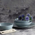 Farfurie intinsa Organic, Ambition, 30 cm, ceramica cu glazura reactiva, albastru
