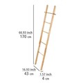 Suport prosoape de baie, Wenko, Ladder Norway, 43 x 4 x 170 cm, lemn de nuc, natur